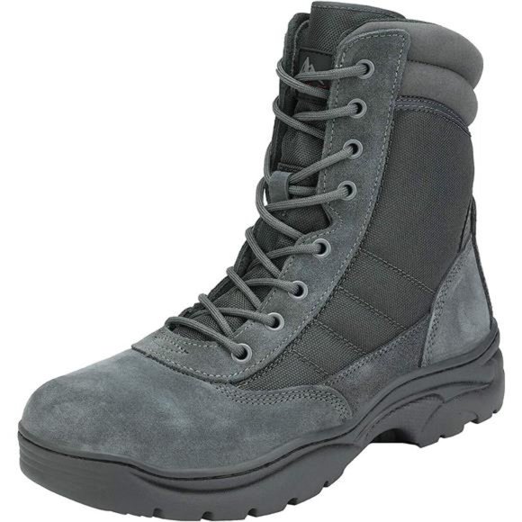 Men\'s Military Tactical Work Boots Side Zipper Leather Combat Boots main image 6